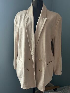 Old Navy Classic Women's Blazer Jacket in Light Beige